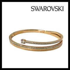MU【SWAROVSKI】Fresh/フレッシュ バングル サイズ M ラインストーン ローズゴールド/金カラー クリスタル ブレスレット スワロフスキー (MU-1167)