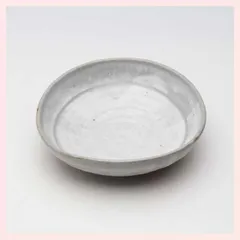 （３Ｐセット）瀬戸焼　粉引　平鉢　※陶器,シリーズ,高級感,和食器,レトロモダン,かわいい,可愛い,使い込み,育てる,超ロングセラー,白,無地,シンプル,吸水性,色の変化,御本手,ピンホール,鉄粉,お皿　◎2セット目以上大幅値引き対象商品♪