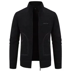 ニットカーディガン メンズ カーディガン 立ち襟 ジップアップ カジュアル スタンドカラー アウター 防寒 あったか セーター カジュアル 秋冬 ビジネス オフィスswg113swg113