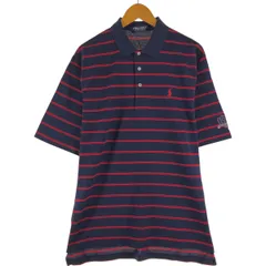 古着 ラルフローレン Ralph Lauren POLO GOLF ポロゴルフ 半袖 ボーダー ポロシャツ メンズL相当/eaa535365