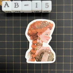 防水ステッカー　プリンセス　お姫様　イラスト　かわいい　装飾　シール　AB-15