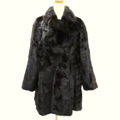 #wnc オンワード Delux Fur 毛皮コート こげ茶 ミンク レディース [855559]のサムネイル