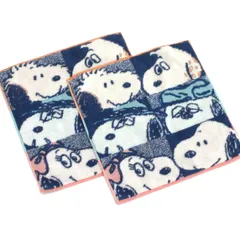 2枚 ミニタオル スヌーピー ブルー ブラザー 今治