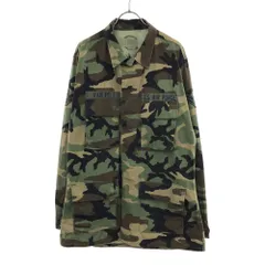 ユーエスエアフォース 90s 迷彩柄 ミリタリージャケット M グリーン系×ブラウン系 U.S.AIR FORCE リップストップ地 オールド メンズ