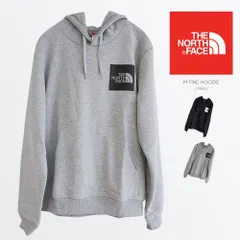 【新品】 THE NORTH FACE ザ ノース フェイス 長袖 パーカー トレーナー スウェット シンプル ロゴ プルオーバー 裏起毛 ビッグロゴ フーディー メンズ フード アウトドア 黒 ブラック グレー M FINE HOODIE NF0A5ICX