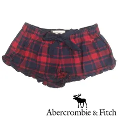 アバクロ Abercrombie&Fitch アバクロンビー＆フィッチ レディース チェック リボン ショート パンツ ネイビー レッド 1ポイント アメカジ ブランド ファッション インポート カジュアル ヴィンテージ スタイル 正規 商品