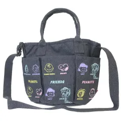 スヌーピー ショルダーバッグ IP.デリ.ポケッツ.Peanuts－0C DELIミニバッグ Dark Gray ピーナッツ ルートート トートバッグ 2way キャラクター グッズ 