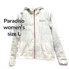 Paradisoパラディーゾ レディース ゴルフジャケット L ホワイト フード付き 美品✨商品番号GW-L-OT-AW-0001