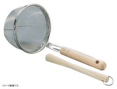 【新品】18-8 木柄 みそこし(こし棒付)大(φ123)
