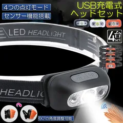 2024年最新】ヘッドライト 充電式 LED ヘッドランプ センサー機能 / 1200ルーメン / 防水 / 防塵 / 防災 / 3つ点灯モード 釣り  登山の人気アイテム - メルカリ