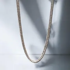 送料無料 喜平ネックレス 60cm 幅5mm チタン 変色なし 金属アレルギー対応 シルバー 喜平チェーン マイアミキューバン キューバンリンク チタンネックレス チタンチェーン ヒップホップ HIPHOP ストリート