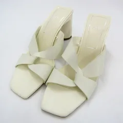 ザラ サンダル スクエアトゥ シューズ 靴 レディース 37サイズ ホワイト ZARA 【中古】