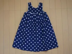 タルティーヌ エ ショコラ タルティーヌエショコラ tartine et chocolat アウトレット 子供服 女の子 120cm ワンピース ノースリーブ 水玉 紺 白 春 夏 ★4 ガールズ キッズ 【中古】 ユーズド リサイクル 子ども服
