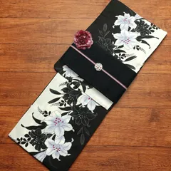 楽天市場】浴衣 黒 百合の通販