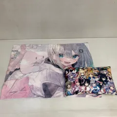 ▲ぶいすぽっ！グッズ（花芽すみれ 4周年記念ブランケット、イースターエッグクッション）２つセット 中古品 smvt091358