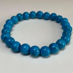 No.13　パワーストーン　ターコイズ(練り)　８㎜