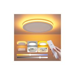 Coizabera Ledシーリングライト 6畳 26W 照明 天井 間接光常夜灯 3200LM 調光調色 極薄型 照明器具 電気 蛍光灯 Ceiling Light 和室/寝室/書斎/リビング/玄関/台所/廊下適用