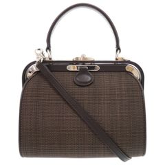 美品 コンテス ホースヘアー レザー ダークブラウン 2WAY ハンドバッグ ショルダーバッグ 0832 COMTESSE