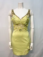 1614 IRMA イルマ キャバクラ ドレス ストーン ビジュー キラキラ タイト 伸縮性 ミニ ネオンカラー キャバドレス S