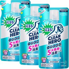 まとめ買い　ワイドハイター CLEARHERO(クリアヒーロー) 消臭ジェル フレッシュグリーン 詰め替え500ml×3個