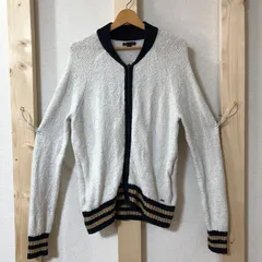 TOMMY HILFIGER/トミーヒルフィガー フリースジャケット カーディガン ジップアップ メンズ M ホワイト/ネイビー