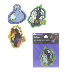 ディズニーキャラクター モバイルステッカー ヴィランズ マレフィセント アースラ スカー
