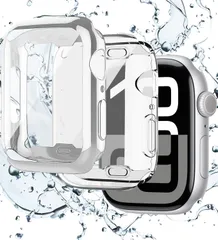 【在庫セール】耐衝撃 保護カバー SE用、TPU素材 4 5 装着簡単 6 7 8 9 10 指紋防止 series ケース watch apple メンズ、コンパチブル 傷防止、透明/シルバー レディース 40mm 44mm 41mm 45mm 44mm 4