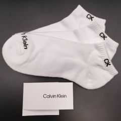 Calvin Klein(カルバンクライン) メンズソックス くるぶしソックス ホワイト 3足セット 男性用靴下