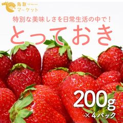 【鳥取県産いちご】とっておき 800g ( 200g×4パック)