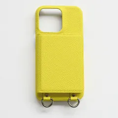 カードポケット付 スマホケース iPhone13pro　Yellow/黄