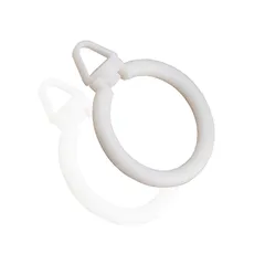 【在庫処分】カーテン リング フック 内径42mm 360°回転でき 【ALLVD】スライドリング 太めのポールにも適用 20個入り ホワイト