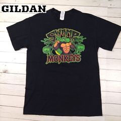 GILDAN 古着 Tシャツ  SWAMP MONKEYS ブラック  Mサイズ  ultra cotton