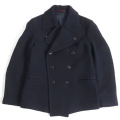 美品□Paul Smith/ポールスミス 無地 ウール100％ スタンドカラー ダブルブレストジャケット/ピーコート ネイビー M 正規品 メンズ◎のサムネイル