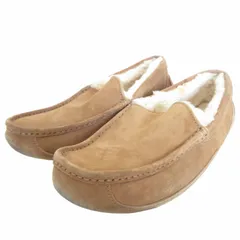 アグ UGG ムートン スリッポン モカシン スエード ボア ベージュ 茶系 ブラウン系 US9 27cm 5775 IBO54のサムネイル