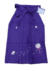 ms25214-2  SSサイズ　在庫限り　小さめ　ジュニア　小学生　袴　卒業式　　美品　紫　刺繍