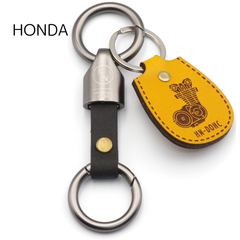 [NONINA] キーホルダー キーチェーン 本革製 イタリアンレザー スナップリング カラビナ  For HONDA ホンダ Sセット CB400Four CB1100 CB750 CB500 CB350F CBX1000 CB900F CB1100RD