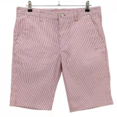 ★SALE価格★カッパ ハーフパンツ レッド×白 ストライプ サッカー生地 メンズ 88 ゴルフウェア Kappa