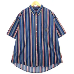 古着 90年代 ラルフローレン Ralph Lauren CHAPS チャップス 半袖 ボタンダウン ストライプシャツ メンズXL相当 ヴィンテージ/eaa486634
