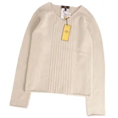 FENDI フリルオフショルダー長袖ニット肩出しアイボリー