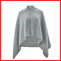 【人気商品】冷房対策 4WAY 羊毛のように 大判 軽量 柔らかい肌触り 冬 ボタン付き あったか ブランケット 通年使用 着る毛布 静電防止 肩掛け 丸洗いOK 抗菌防臭 ひざ掛け 80×140CM 【おしゃれ・吸湿発熱蓄熱】 グレー