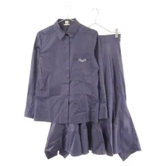HERMES (エルメス) 19SS サテンチェーン コットン 長袖 シャツ ジャケット/コットン スカート パープル レディース セットアップのサムネイル