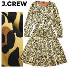 ジェイクルー J.CREW ヒョウ柄 プリーツ ロング ワンピース 4 ♪