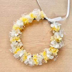 ベビー キッズ 花冠 はなかんむり〈イエロー〉