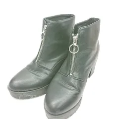 ◇ ⊇ Oriental Traffic オリエンタルトラフィック フロントジップ ショートブーツ サイズLL ブラック レディース E  【1412090046704】