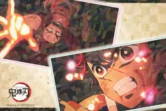 【中古】キャラカード 竈門炭治郎＆竈門禰豆子 キラキライラストシート 「鬼滅の刃×ナンジャタウン ～猫との穏やかな日々～」 フード＆メニュー注文特典