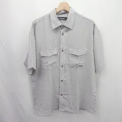 ◇ ⊂ KAPPA カッパ 無地柄 半袖 無地柄オーバーシャツ サイズM グレー系 メンズ E  【1507280006627】のサムネイル