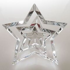 バカラ  フィギュリン ● スリースター 3段 星 3つの星 置物 オブジェ クリスタル オーナメント 