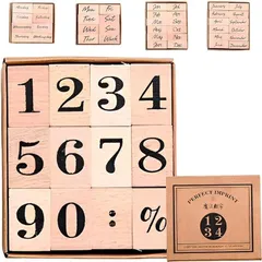 fogman 数字スタンプ 木製スタンプ かわいい おしゃれ 曜日 月 大きい 小さい セット