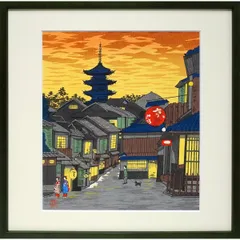 真作【レア・古版画】徳力 富吉郎「八月十六日宵」☆送料無料☆ 真作【レア・古版画】徳力 富吉郎「八月十六日宵」☆送料無料