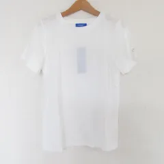 良品 BLUE LABEL CRESTBRIDGE ブルーレーベルクレストブリッジ ロゴプリント 半袖 クルーネック Tシャツ カットソー 36 ホワイト レディース 古着 中古 USED